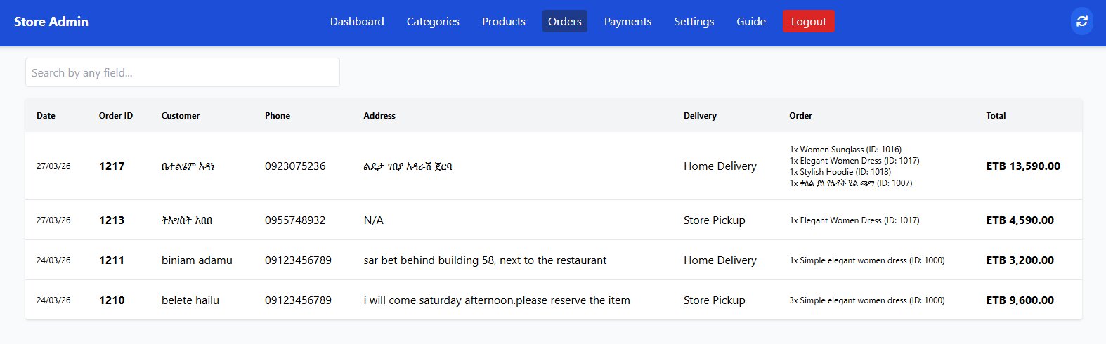 Orders